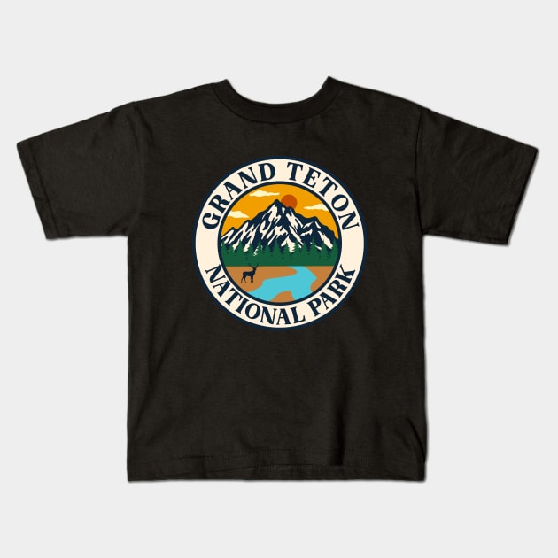 Grand teton national park Kids T-Shirt by Tonibhardwaj